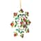 6.5" Green and Red Gem Stone Flowers Snowflake Christmas Ornament